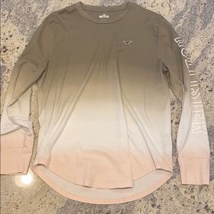 Men’s long sleeve color fading t-shirt